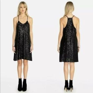 Jade by JOHNNY WAS “Adnaro” sexy black SEQUIN DRESS  M  NWT